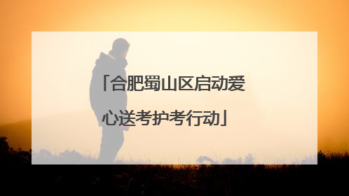 合肥蜀山区启动爱心送考护考行动