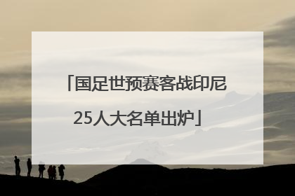 国足世预赛客战印尼25人大名单出炉