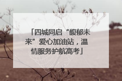 四城同启“馥郁未来”爱心加油站，温情服务护航高考