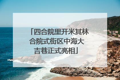 四合院里开米其林 合院式街区中海大吉巷正式亮相