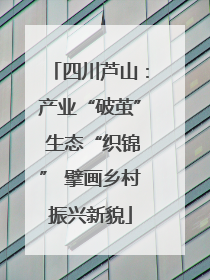 四川芦山：产业“破茧” 生态“织锦” 擘画乡村振兴新貌
