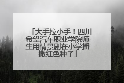 大手拉小手！四川希望汽车职业学院师生用情景剧在小学播撒红色种子