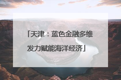 天津：蓝色金融多维发力赋能海洋经济