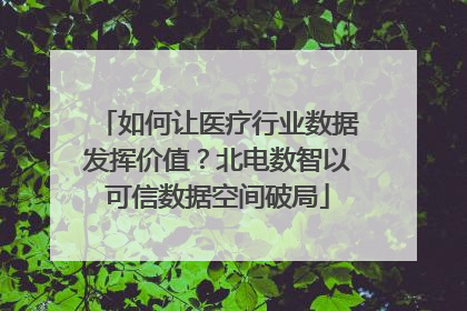 如何让医疗行业数据发挥价值？北电数智以可信数据空间破局