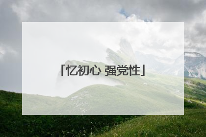 忆初心 强党性