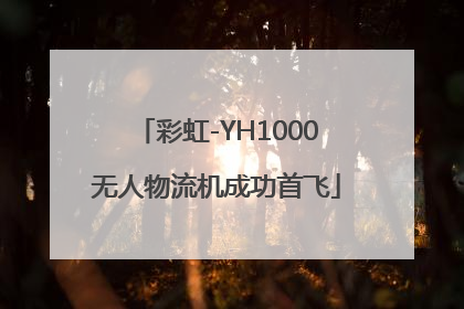 彩虹-YH1000无人物流机成功首飞