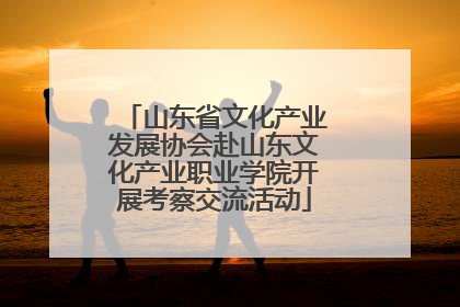 山东省文化产业发展协会赴山东文化产业职业学院开展考察交流活动