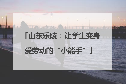 山东乐陵：让学生变身爱劳动的“小能手”