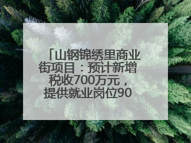 山钢锦绣里商业街项目：预计新增税收700万元，提供就业岗位900余个
