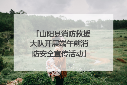 山阳县消防救援大队开展端午前消防安全宣传活动