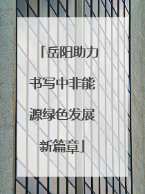 岳阳助力书写中非能源绿色发展新篇章