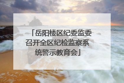 岳阳楼区纪委监委召开全区纪检监察系统警示教育会