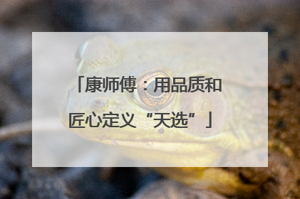 康师傅：用品质和匠心定义“天选”