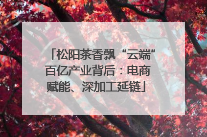 松阳茶香飘“云端” 百亿产业背后：电商赋能、深加工延链