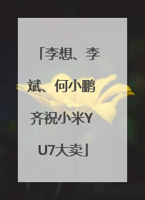 李想、李斌、何小鹏齐祝小米YU7大卖