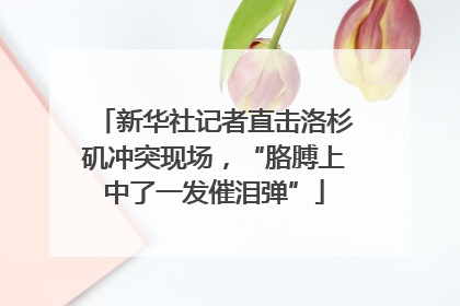 新华社记者直击洛杉矶冲突现场，“胳膊上中了一发催泪弹”