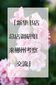 新华书店总店调研组来郴州考察交流