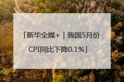 新华全媒+｜我国5月份CPI同比下降0.1%