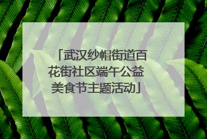 武汉纱帽街道百花街社区端午公益美食节主题活动