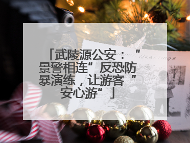 武陵源公安：“景警相连”反恐防暴演练，让游客“安心游”