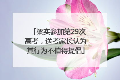 梁实参加第29次高考，送考家长认为其行为不值得提倡