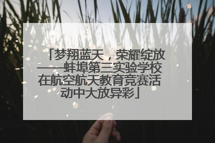 梦翔蓝天，荣耀绽放——蚌埠第三实验学校在航空航天教育竞赛活动中大放异彩