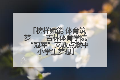 榜样赋能 体育筑梦——吉林体育学院“冠军”支教点燃中小学生梦想
