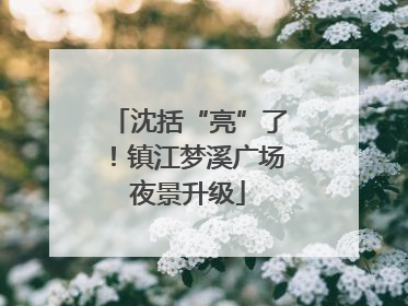沈括“亮”了！镇江梦溪广场夜景升级