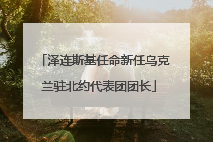 泽连斯基任命新任乌克兰驻北约代表团团长