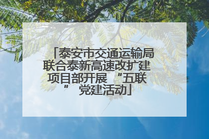 泰安市交通运输局联合泰新高速改扩建项目部开展 “五联” 党建活动