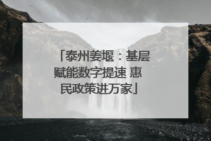 泰州姜堰：基层赋能数字提速 惠民政策进万家