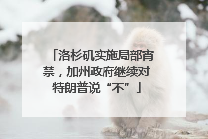 洛杉矶实施局部宵禁，加州政府继续对特朗普说“不”