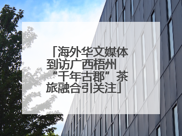 海外华文媒体到访广西梧州 “千年古郡”茶旅融合引关注