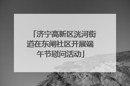 济宁高新区洸河街道在东闸社区开展端午节慰问活动