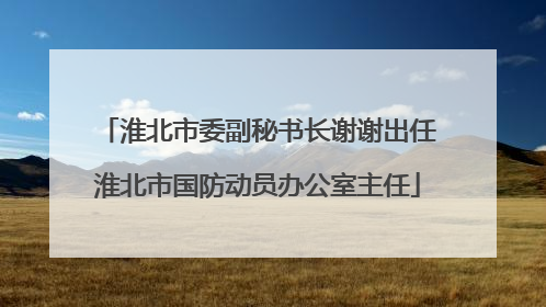 淮北市委副秘书长谢谢出任淮北市国防动员办公室主任