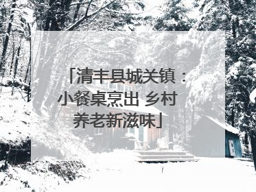 清丰县城关镇：小餐桌烹出 乡村养老新滋味