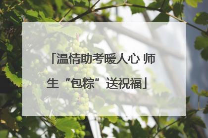 温情助考暖人心 师生“包粽”送祝福