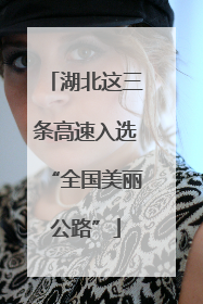 湖北这三条高速入选“全国美丽公路”