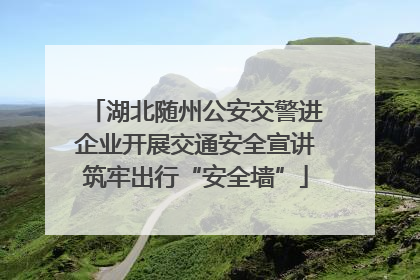 湖北随州公安交警进企业开展交通安全宣讲筑牢出行“安全墙”