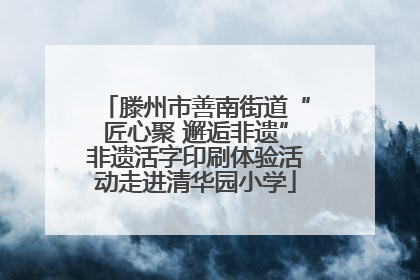 滕州市善南街道“匠心聚 邂逅非遗”非遗活字印刷体验活动走进清华园小学