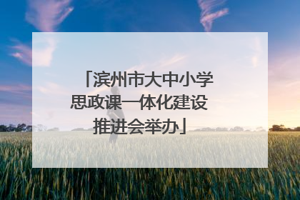 滨州市大中小学思政课一体化建设推进会举办