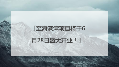 至海港湾项目将于6月28日盛大开业！