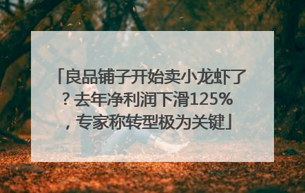 良品铺子开始卖小龙虾了？去年净利润下滑125%，专家称转型极为关键