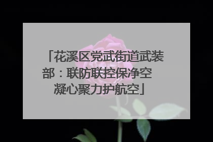 花溪区党武街道武装部：联防联控保净空 凝心聚力护航空