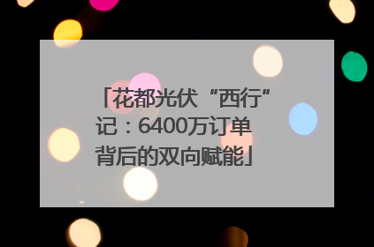 花都光伏“西行”记：6400万订单背后的双向赋能