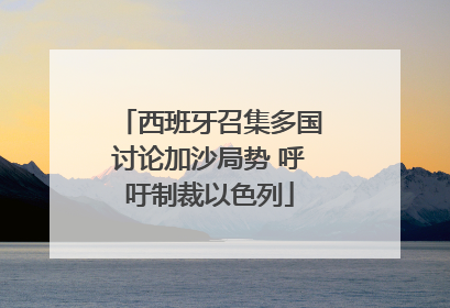 西班牙召集多国讨论加沙局势 呼吁制裁以色列