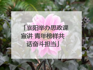 襄阳举办思政课宣讲 青年榜样共话奋斗担当