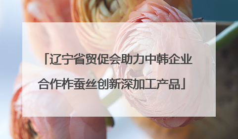 辽宁省贸促会助力中韩企业合作柞蚕丝创新深加工产品