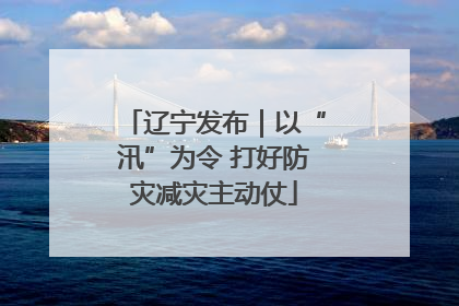 辽宁发布｜以“汛”为令 打好防灾减灾主动仗