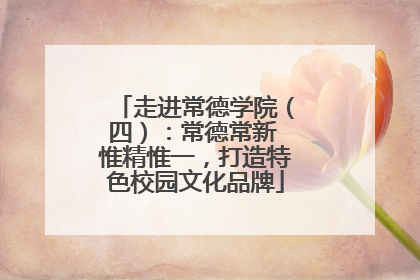走进常德学院（四）：常德常新 惟精惟一，打造特色校园文化品牌